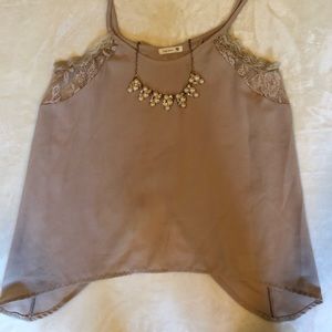 Taupe tank top, size small