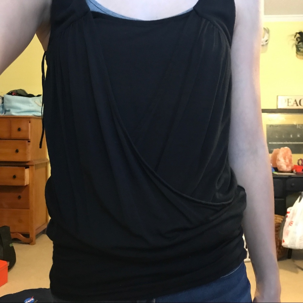 NINE WEST slouchy black tank top