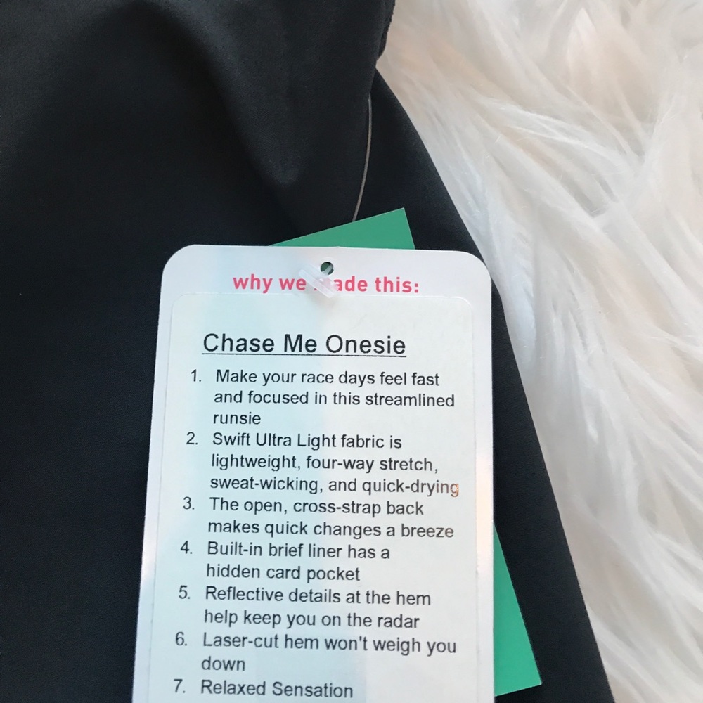 • Lululemon • Chase Me Onsie Black New with Tags - Picture 6 of 6