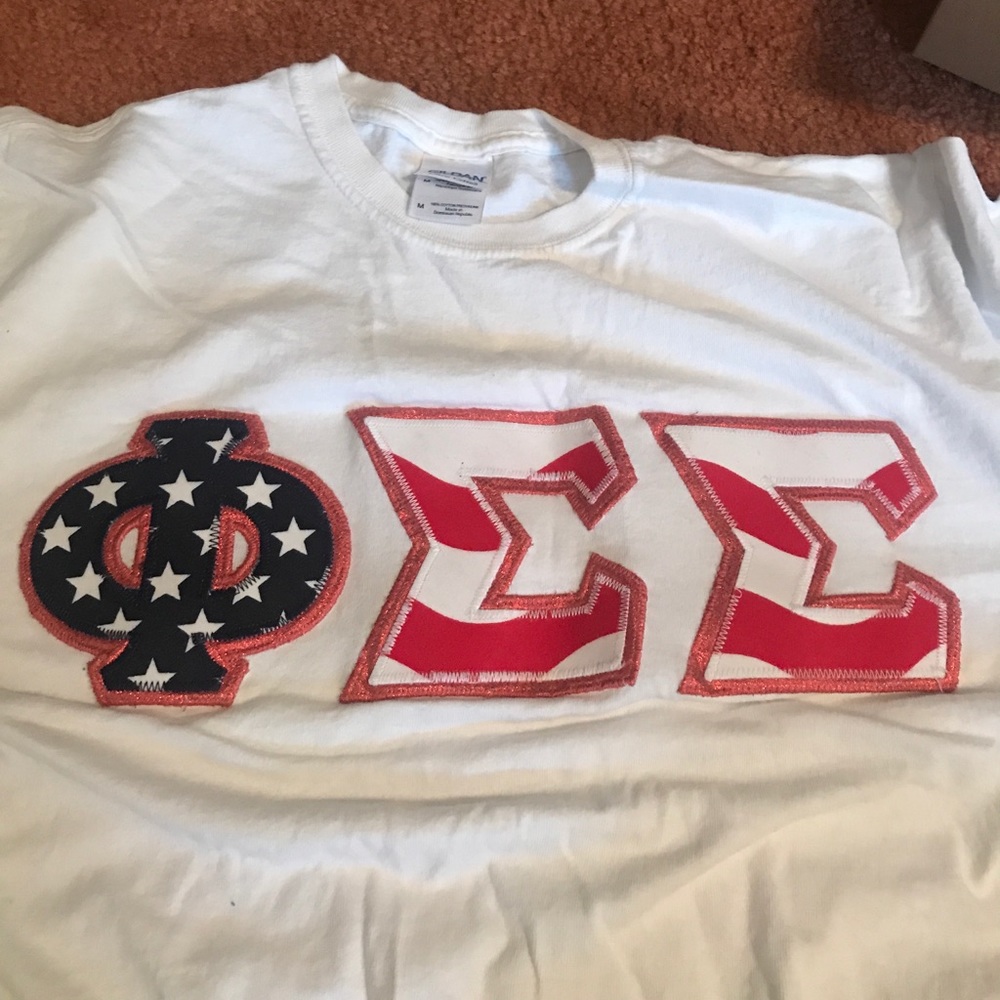 American Flag phi sigma sigma T-shirt