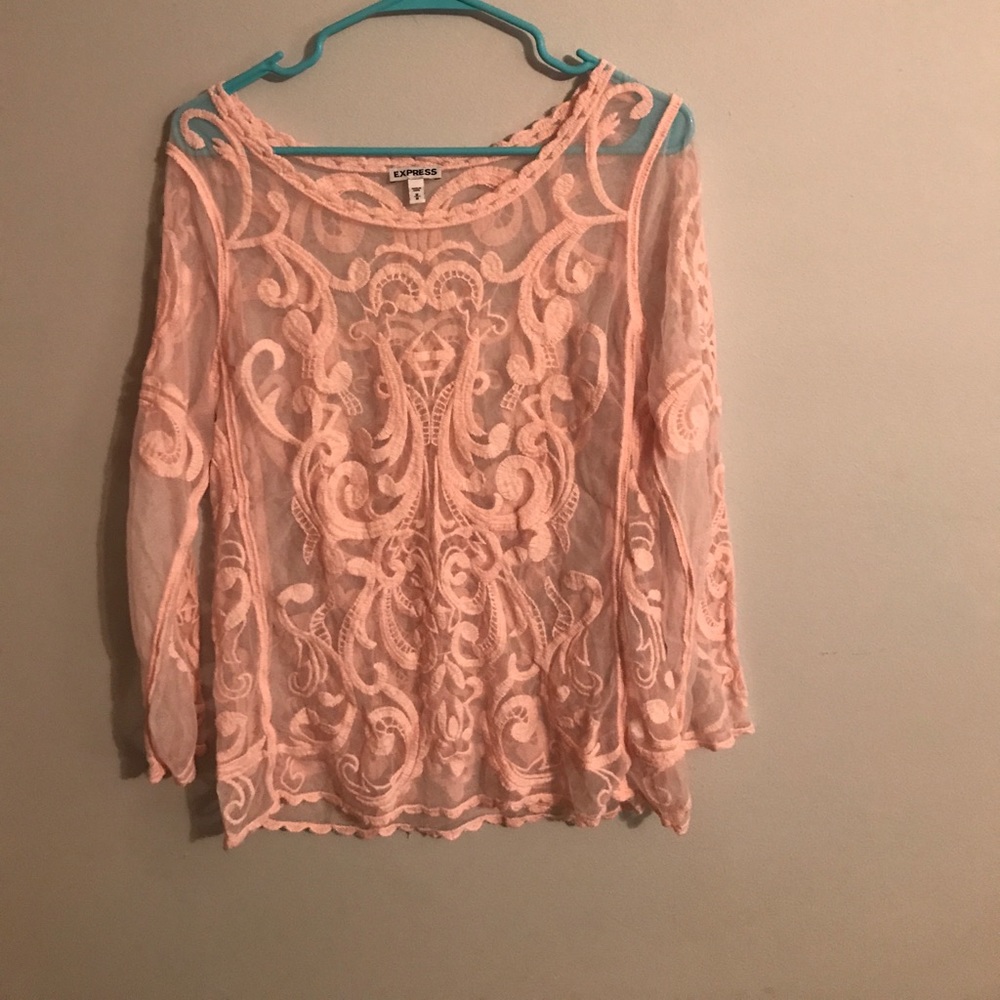 Sheer embroidery top