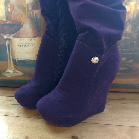 🎀 CLOSET CLEAR OUT ‼️Wedge Zipper Boots Size 6 - Picture 2 of 7