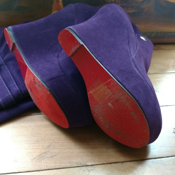 🎀 CLOSET CLEAR OUT ‼️Wedge Zipper Boots Size 6 - Picture 4 of 7