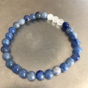 Handmade blue stretch bracelet