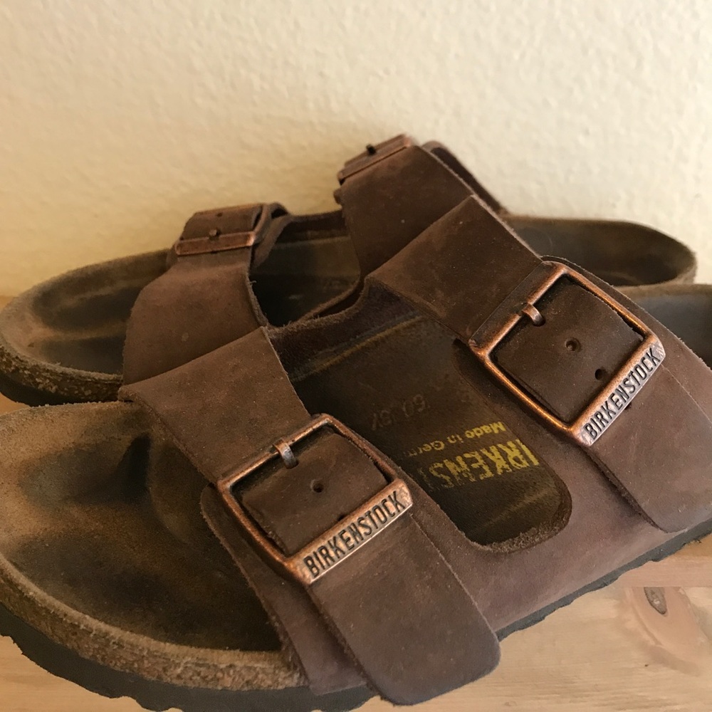 Brown Birkenstock sandals