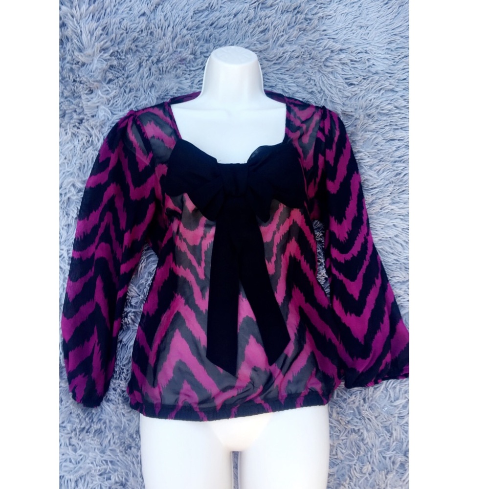 Zebra print purple blouse!❄️