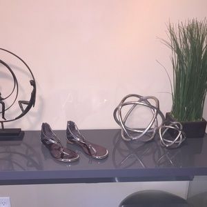 Worn once!! Silver DV gladiator sandals