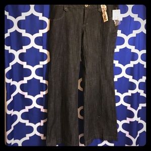 A pair of Fab>U<Licious Boom Boom Jeans