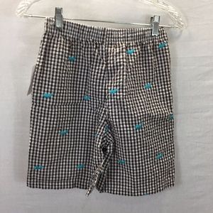Boys Critter Shorts Sz 10-12 Embroidered Whales