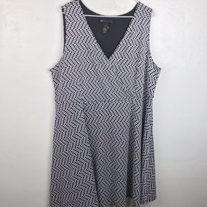 Lane Bryant Black White Polka Dots A-line dress