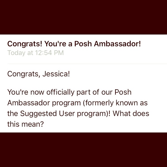 I am a Posh Ambassador! - Picture 1 of 1