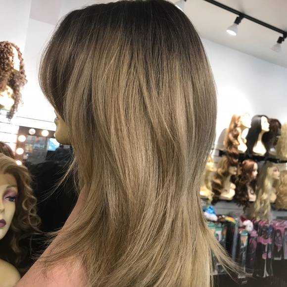 Ash blonde Rare color Swisslace Wig Silky ombré - Picture 4 of 8