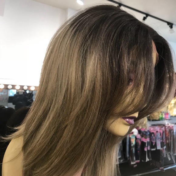 Ash blonde Rare color Swisslace Wig Silky ombré - Picture 6 of 8