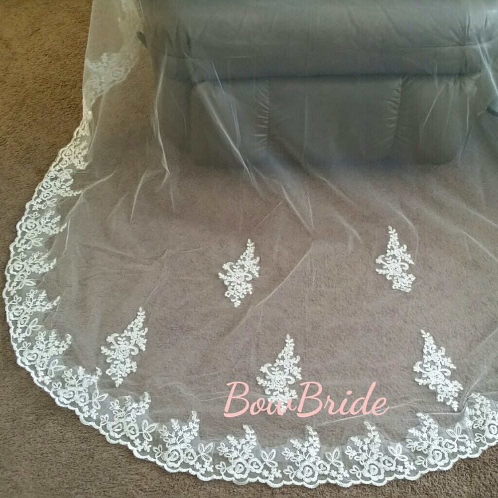 Cathedral Lace Edge Wedding Veil