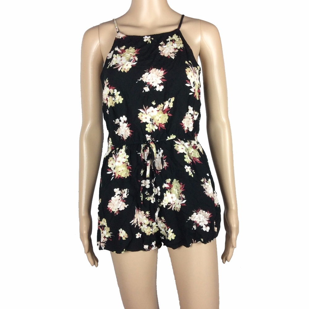 Floral keyhold back romper - Picture 1 of 6