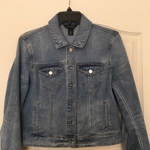 White House Black Market Denim Light Wash Jacket.