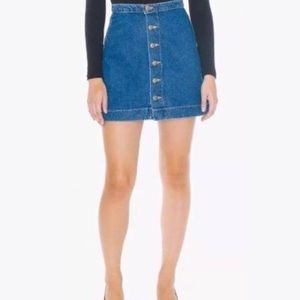 American Apparel Button Up Denim Skirt