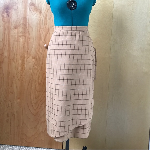 Sonia Rykiel Dresses & Skirts - Vintage Sonia Rykiel Wool Window Pane wrap skirt