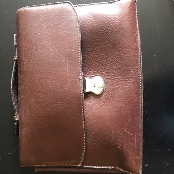 Barneys leather Briefcase bag