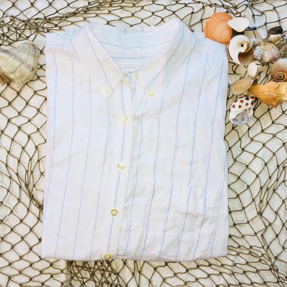 pinstripe button down - Picture 2 of 8