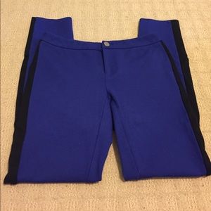 INC royal blue tuxedo style pants