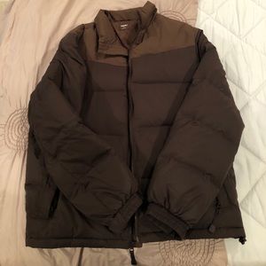 Brown, puffer jacket