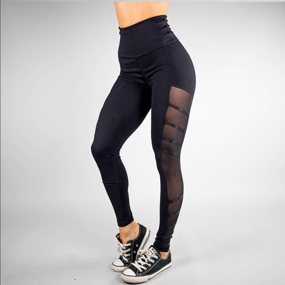 BUFFBUNNY Elysium Side Mesh Leggings Size Medium