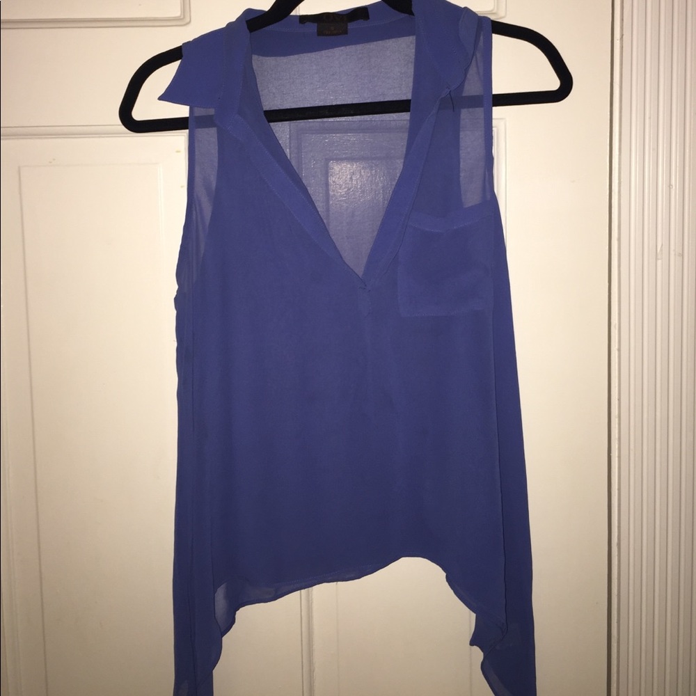 OVI sheer blue tank