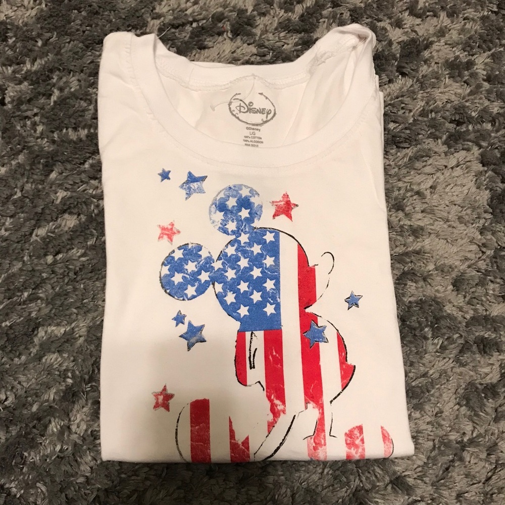 Mickey mouse/ american flag t shirt