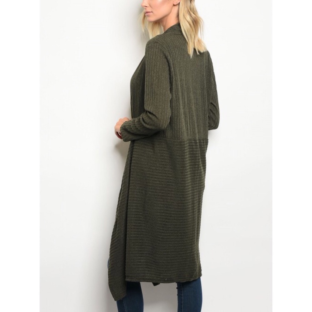 | FOREST GREEN CARDIGAN | - Picture 2 of 4