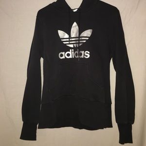 Black and silver Adidas hoodie