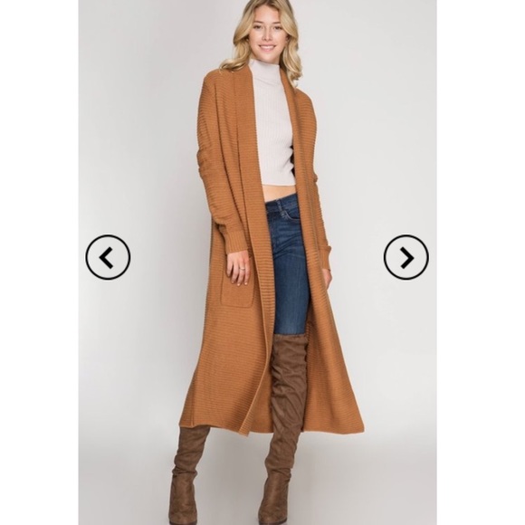 BOGO✨✨1️⃣LEFT 🆕Camel Ribbed Duster - Picture 3 of 5