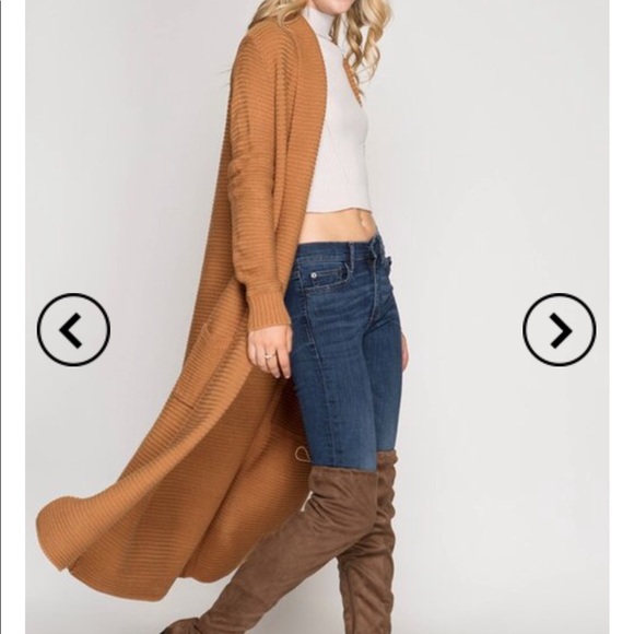 BOGO✨✨1️⃣LEFT 🆕Camel Ribbed Duster - Picture 4 of 5