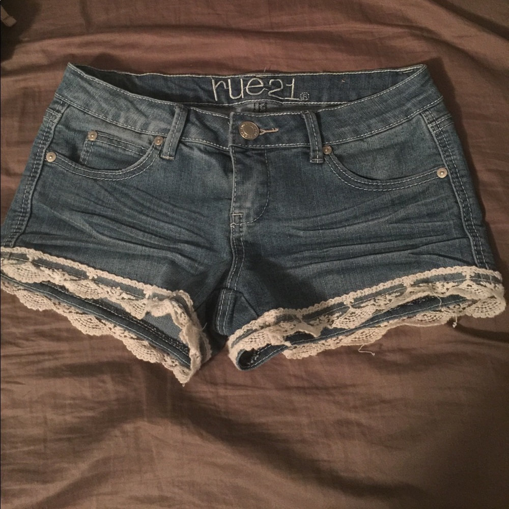 Rue 21 Lace Jean Shorts