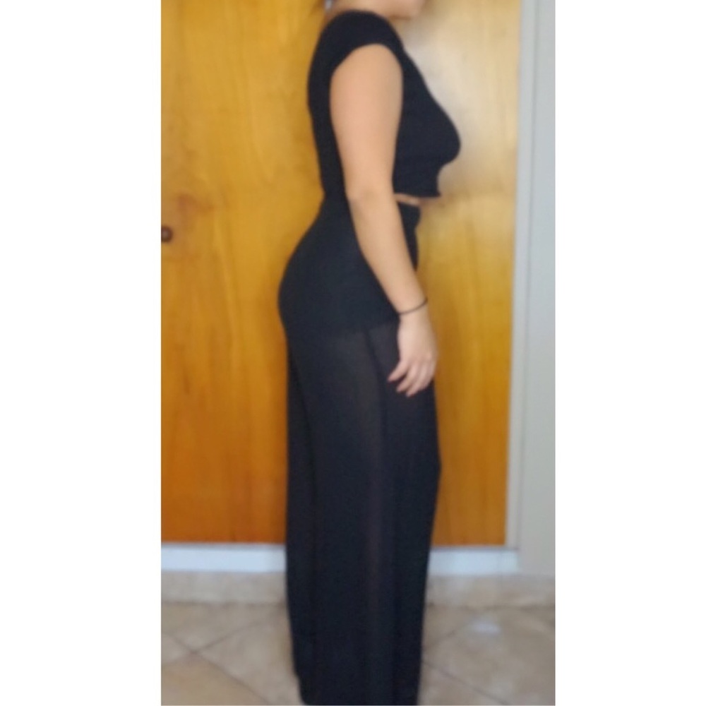 Black cotton express long short/pants