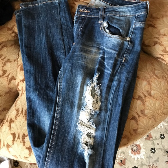 machine Denim - RIPPED JEANS. BLUE JEANS 👖
