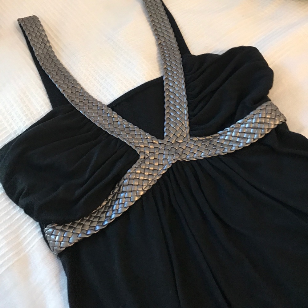 Cute black top with silver accent