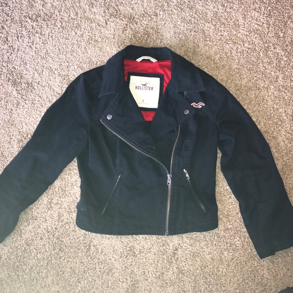 Hollister jacket/blazer small navy blue