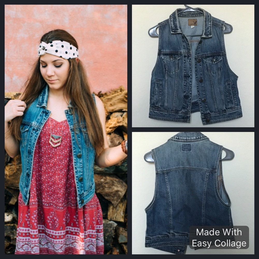 Sleeveless jean jacket