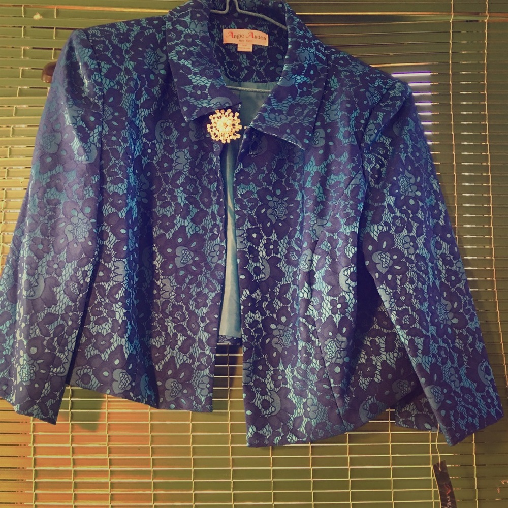 Dress suit turquoise dress with matching jacket