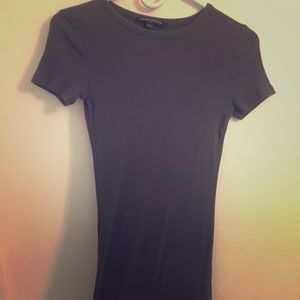 Brandy Melville olive green tshirt tunic dress