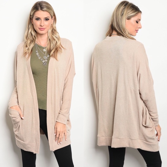 | COZY OVERSIZED POCKET CARDIGAN | - Picture 3 of 5