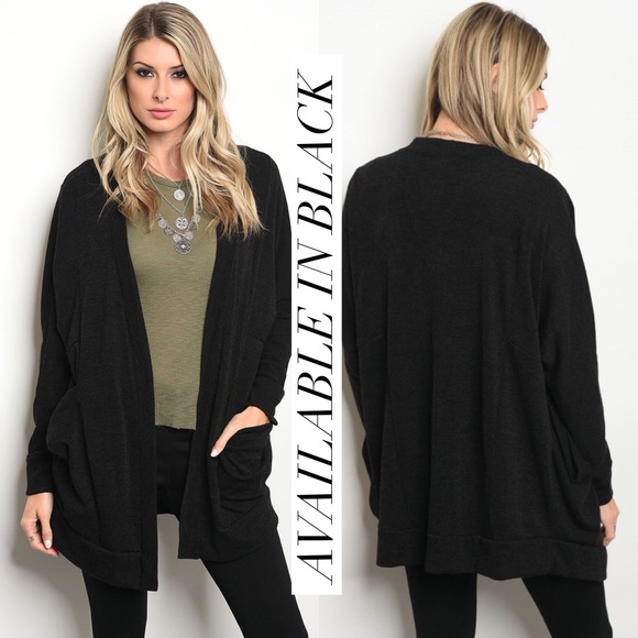 | COZY OVERSIZED POCKET CARDIGAN | - Picture 4 of 5