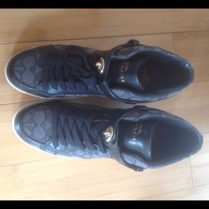 Coach Signature Canvas Booties 8.5