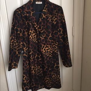 Animal print coat
