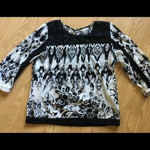 Cabi black and white top