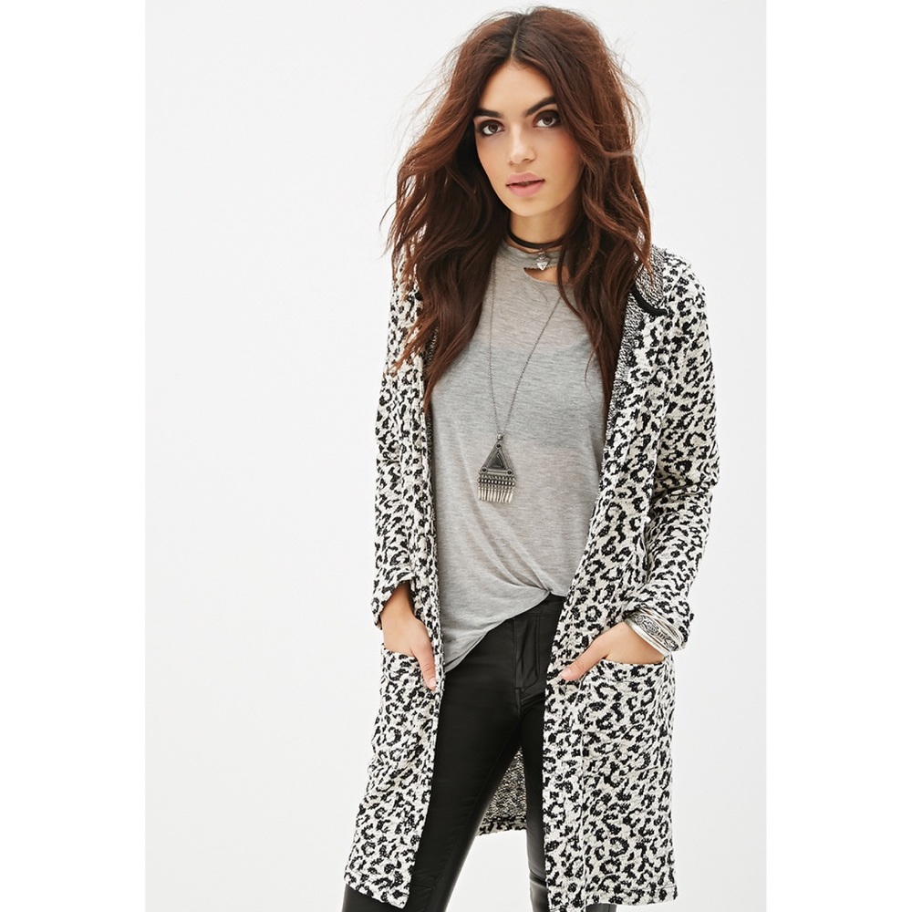 Leopard Print Longline Cardigan