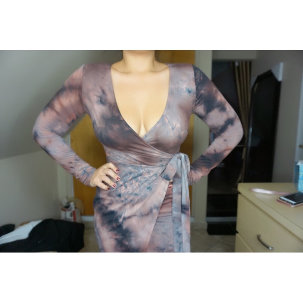 Marble dress- black bead