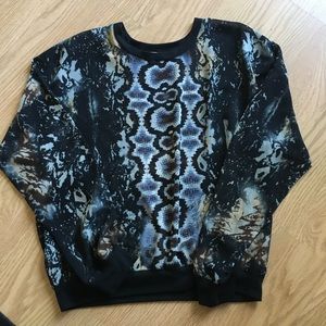 Cabi dressed up sheer sweatshirt