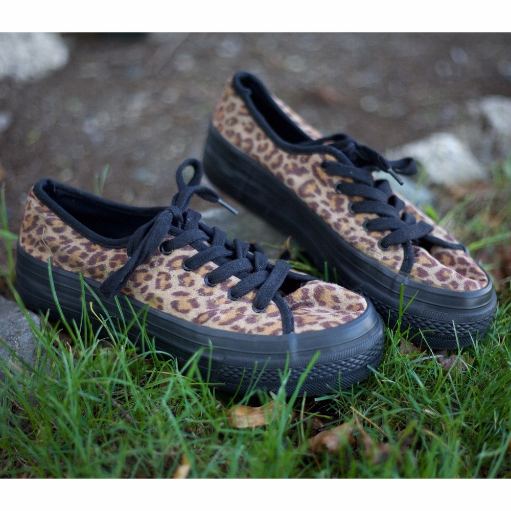 Cheetah Print Platform Sneakers!